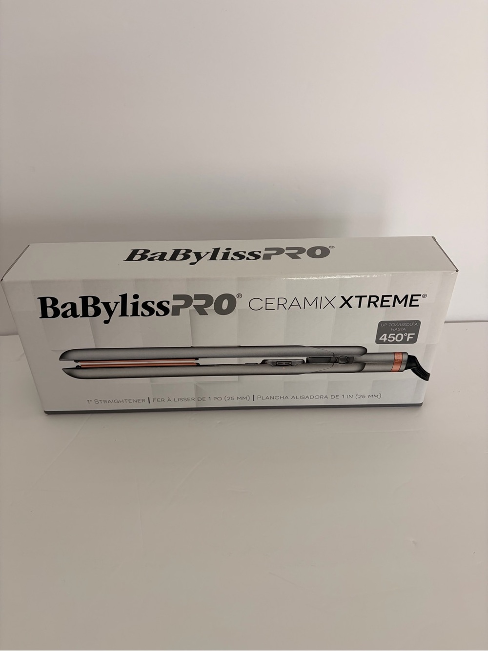 BaBylissPRO Ceramix Xtreme 1" Hair Straightener - Silver with Rose Gold